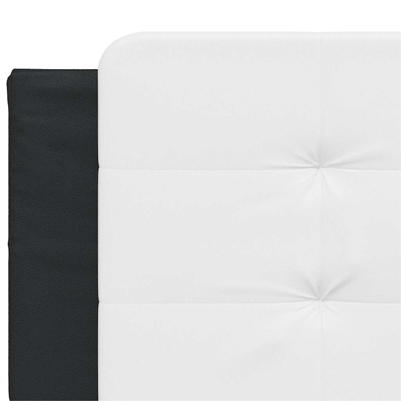 vidaXL Faux Leather Full Durable Bed Frame in Black and White