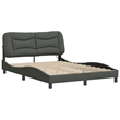 vidaXL Modern Engineered Wood Full Bed Frame in Dark Grey