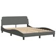 vidaXL Modern Engineered Wood Full Bed Frame in Dark Grey