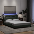vidaXL Modern Engineered Wood Full Bed Frame in Dark Grey