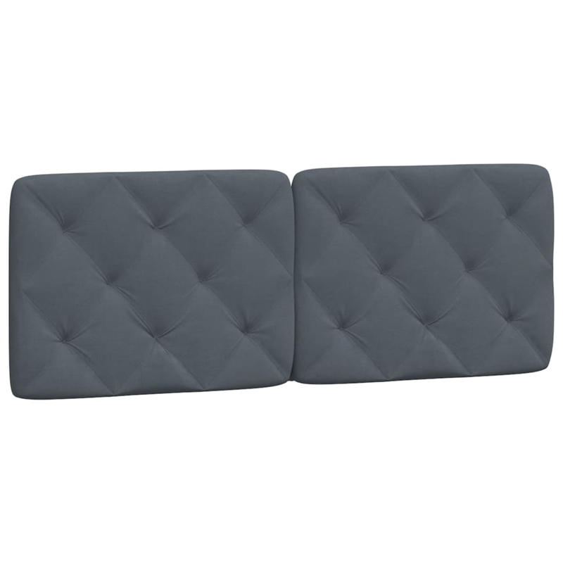 vidaXL Engineered Wood Full Bed Frame in Dark Gray Fabric