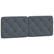 vidaXL Engineered Wood Full Bed Frame in Dark Gray Fabric