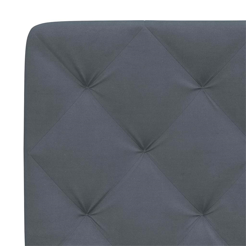 vidaXL Engineered Wood Full Bed Frame in Dark Gray Fabric