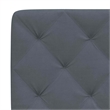 vidaXL Engineered Wood Full Bed Frame in Dark Gray Fabric