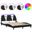 vidaXL Full Bed Frame in Black and White