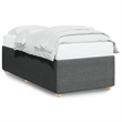 vidaXL Engineered Wood Twin Bed Frame in Dark Gray