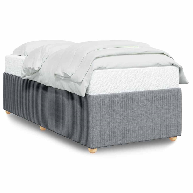 vidaXL Twin XL Engineered Wood Bed Frame in Light Grey