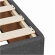 vidaXL Modern Engineered Wood Queen Bed Frame in Dark Gray