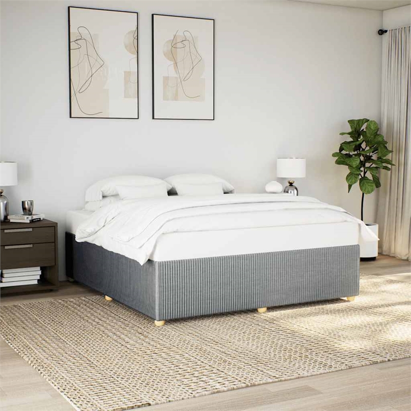 vidaXL California King Bed Frame in Light Gray