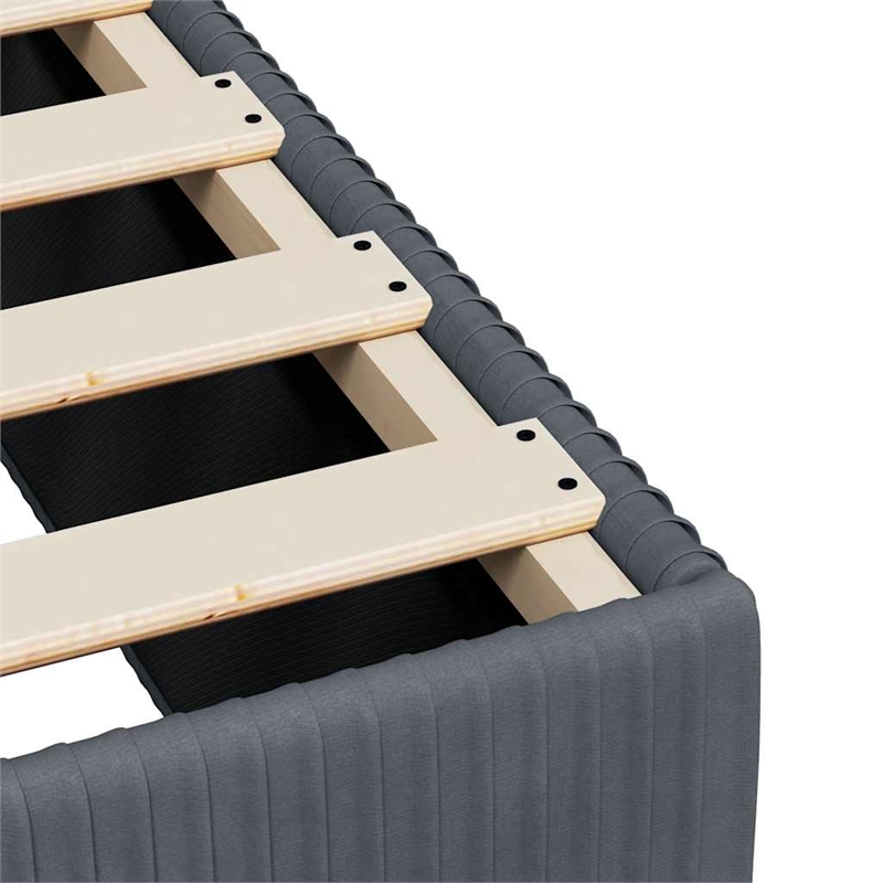 vidaXL Engineered Wood California King Bed Frame in Dark Gray