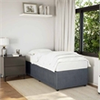 vidaXL Engineered Wood Twin Bed Frame in Dark Gray