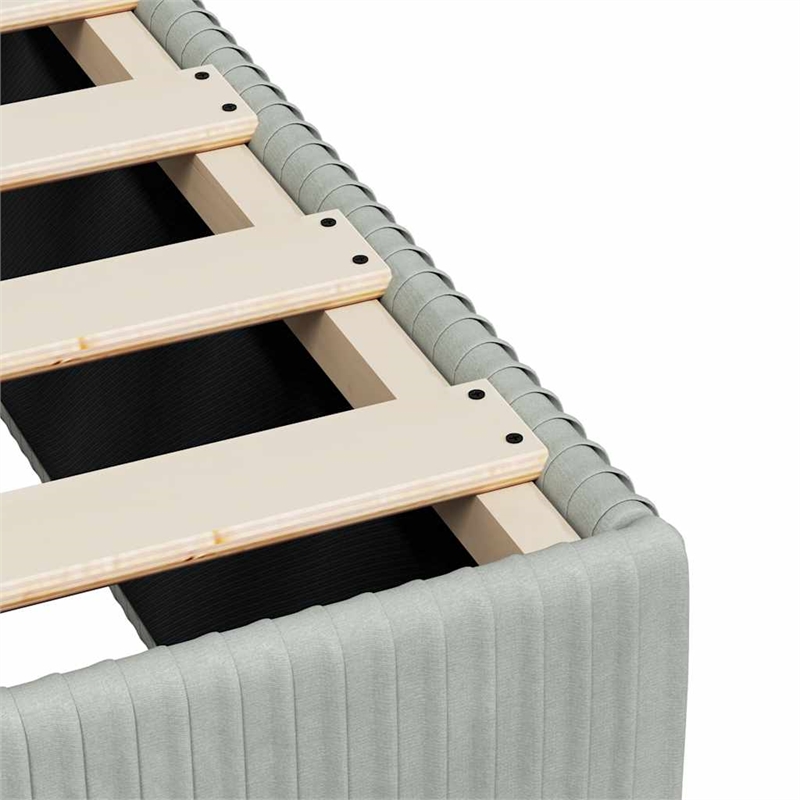 vidaXL Twin XL Engineered Wood Bed Frame in Light Grey