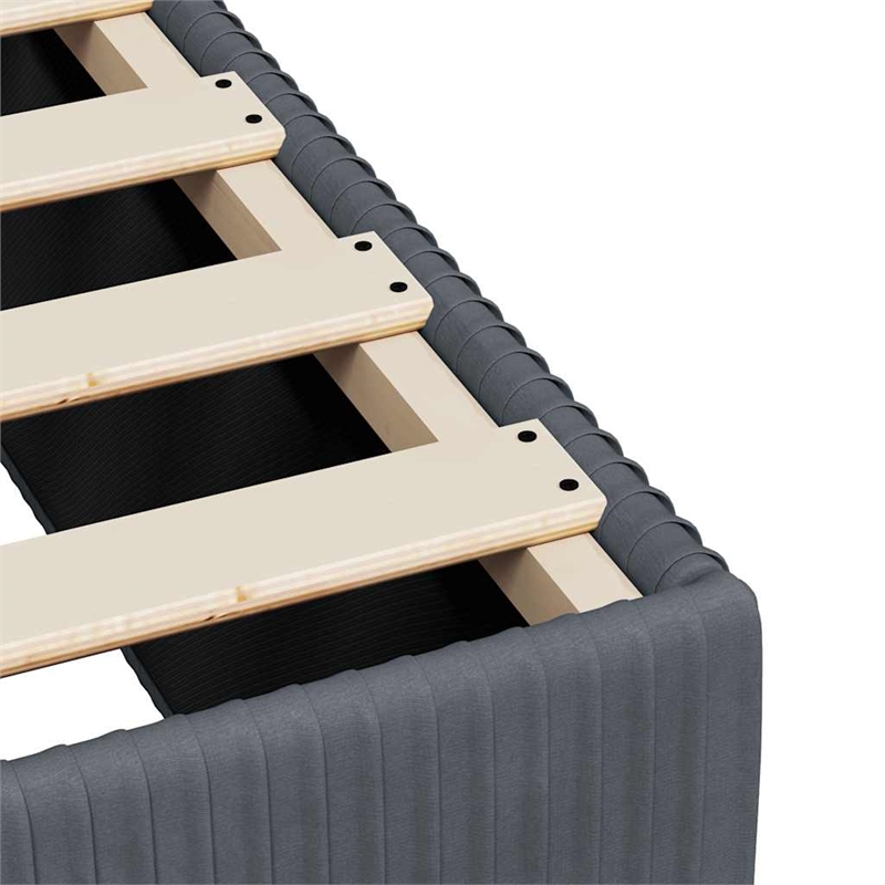 vidaXL Modern Velvet Queen Bed Frame in Dark Grey