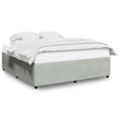 vidaXL Velvet California King Bed Frame in Light Grey