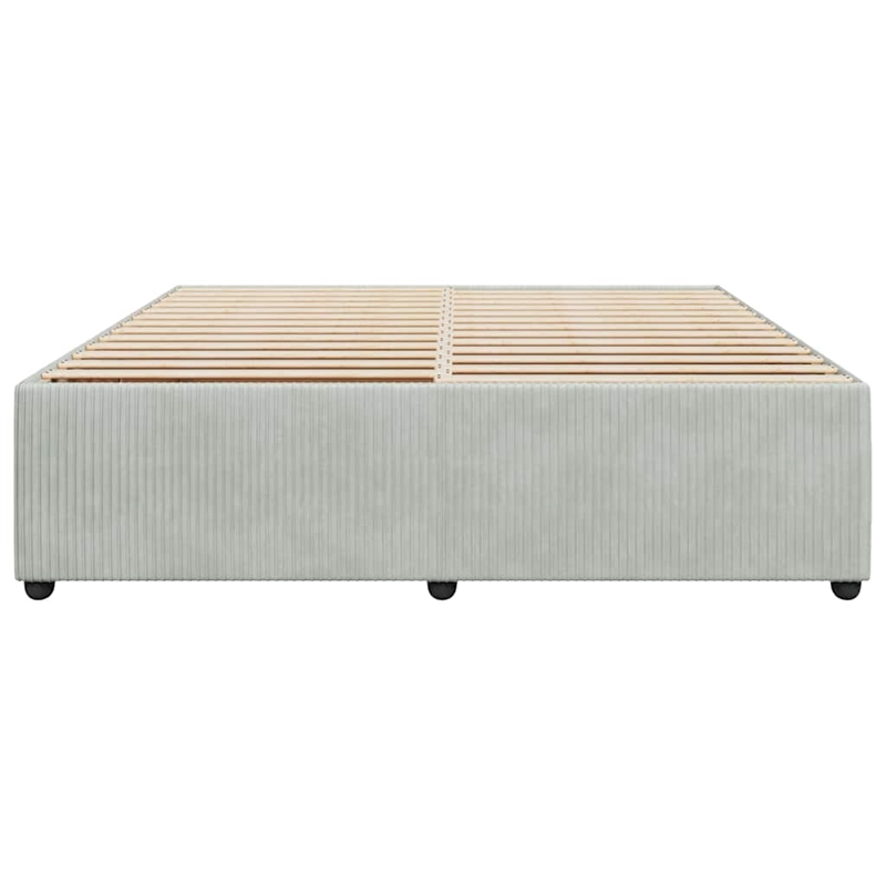 vidaXL Velvet California King Bed Frame in Light Grey