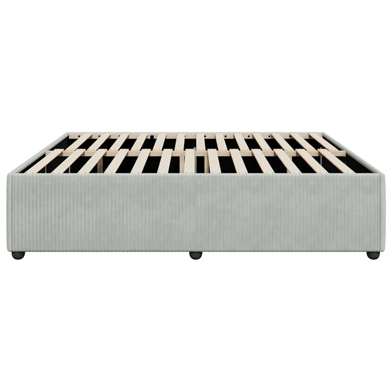 vidaXL Velvet California King Bed Frame in Light Grey