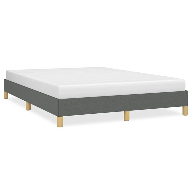 vidaXL Modern Engineered Wood Queen Bed Frame in Dark Gray