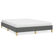 vidaXL Modern Engineered Wood Queen Bed Frame in Dark Gray