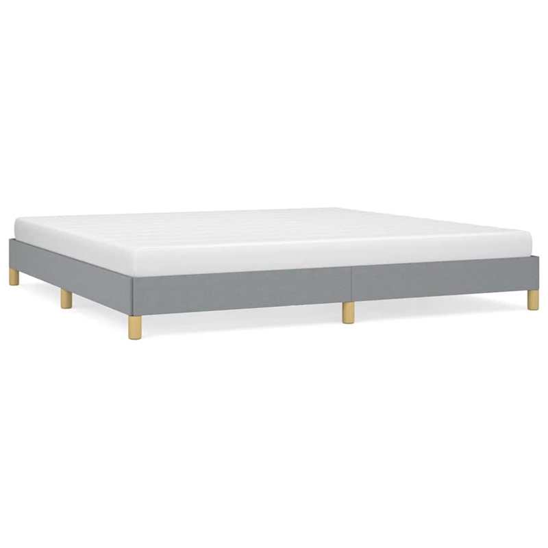 vidaXL Engineered Wood King Bed Frame in Light Grey
