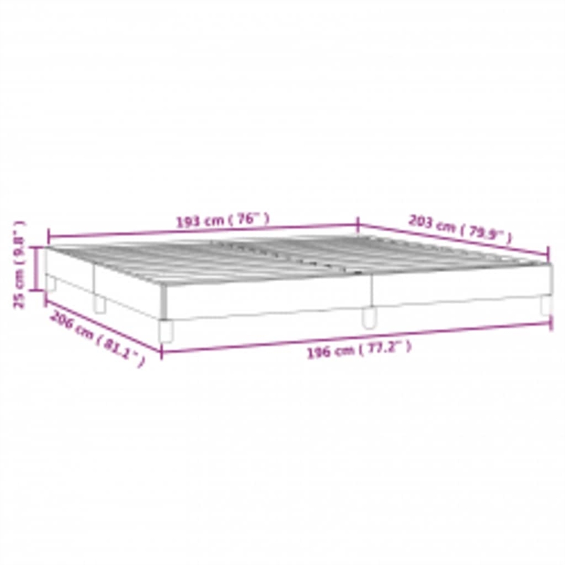 vidaXL Engineered Wood King Bed Frame in Dark Gray