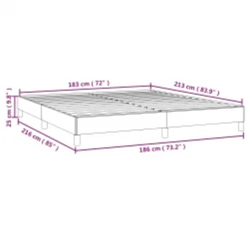 vidaXL Engineered Wood California King Bed Frame in Light Gray