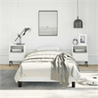 vidaXL Modren Twin Faux Leather Bed Frame in White