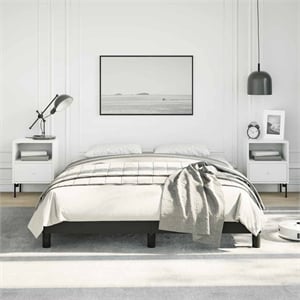 vidaXL Faux leather Full Bed Frame in Black