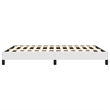 vidaXL Engineered Wood Faux Leather Full Bed Frame in White