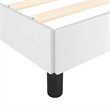 vidaXL Engineered Wood Faux Leather Full Bed Frame in White