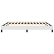 vidaXL Queen Faux Leather Engineered Wood Bed Frame in White