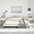vidaXL Queen Faux Leather Engineered Wood Bed Frame in White