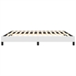 vidaXL King Faux Leather Engineered Wood Bed Frame in White