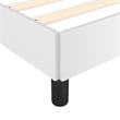 vidaXL King Faux Leather Engineered Wood Bed Frame in White