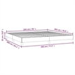 vidaXL King Faux Leather Engineered Wood Bed Frame in White