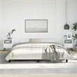 vidaXL King Faux Leather Engineered Wood Bed Frame in White