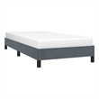 vidaXL Engineered Wood Velvet Twin Bed Frame in Dark Gray