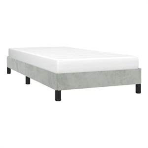 vidaXL Twin XL Engineered Wood Bed Frame in Light Grey