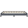 vidaXL Engineered Wood Faux Leather Full Bed Frame in Dark Gray
