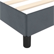 vidaXL Engineered Wood Faux Leather Full Bed Frame in Dark Gray