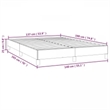 vidaXL Engineered Wood Faux Leather Full Bed Frame in Dark Gray