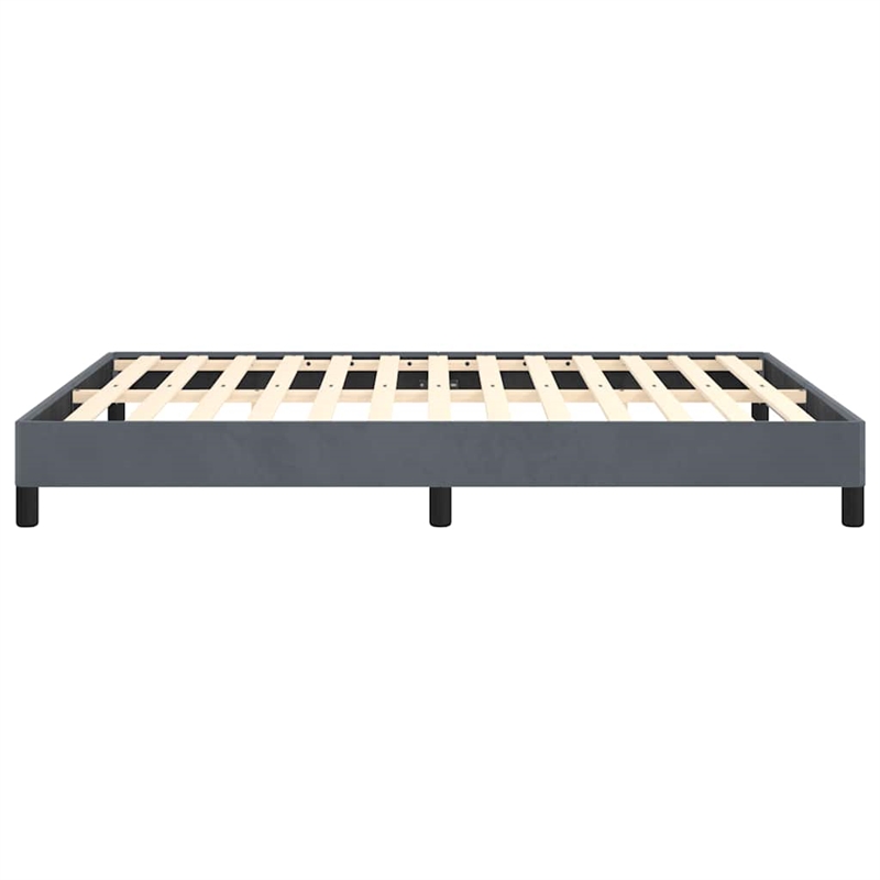 vidaXL Modern Engineered Wood Queen Bed Frame in Dark Gray