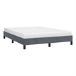 vidaXL Modern Engineered Wood Queen Bed Frame in Dark Gray