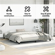vidaXL Engineered Wood King Bed Frame in Light Grey