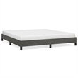 vidaXL Engineered Wood King Bed Frame in Dark Gray Fabric