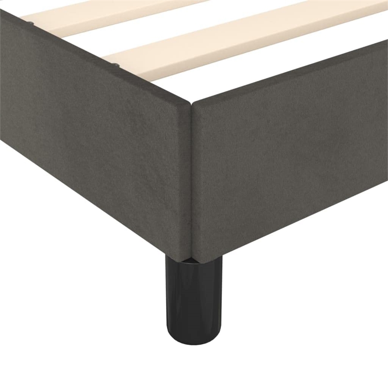 vidaXL Engineered Wood King Bed Frame in Dark Gray Fabric