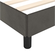 vidaXL Engineered Wood King Bed Frame in Dark Gray Fabric