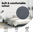 vidaXL Engineered Wood King Bed Frame in Dark Gray Fabric