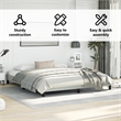 vidaXL Velvet California King Bed Frame in Light Grey