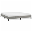 vidaXL Velvet California King Bed Frame in Light Grey