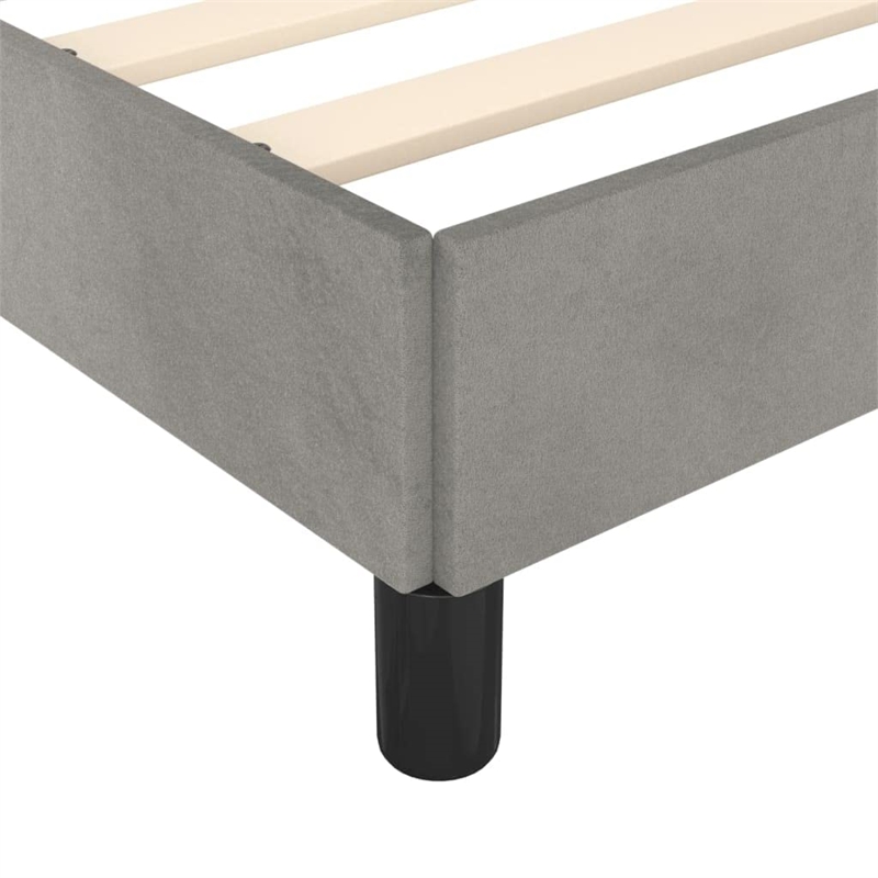 vidaXL Velvet California King Bed Frame in Light Grey